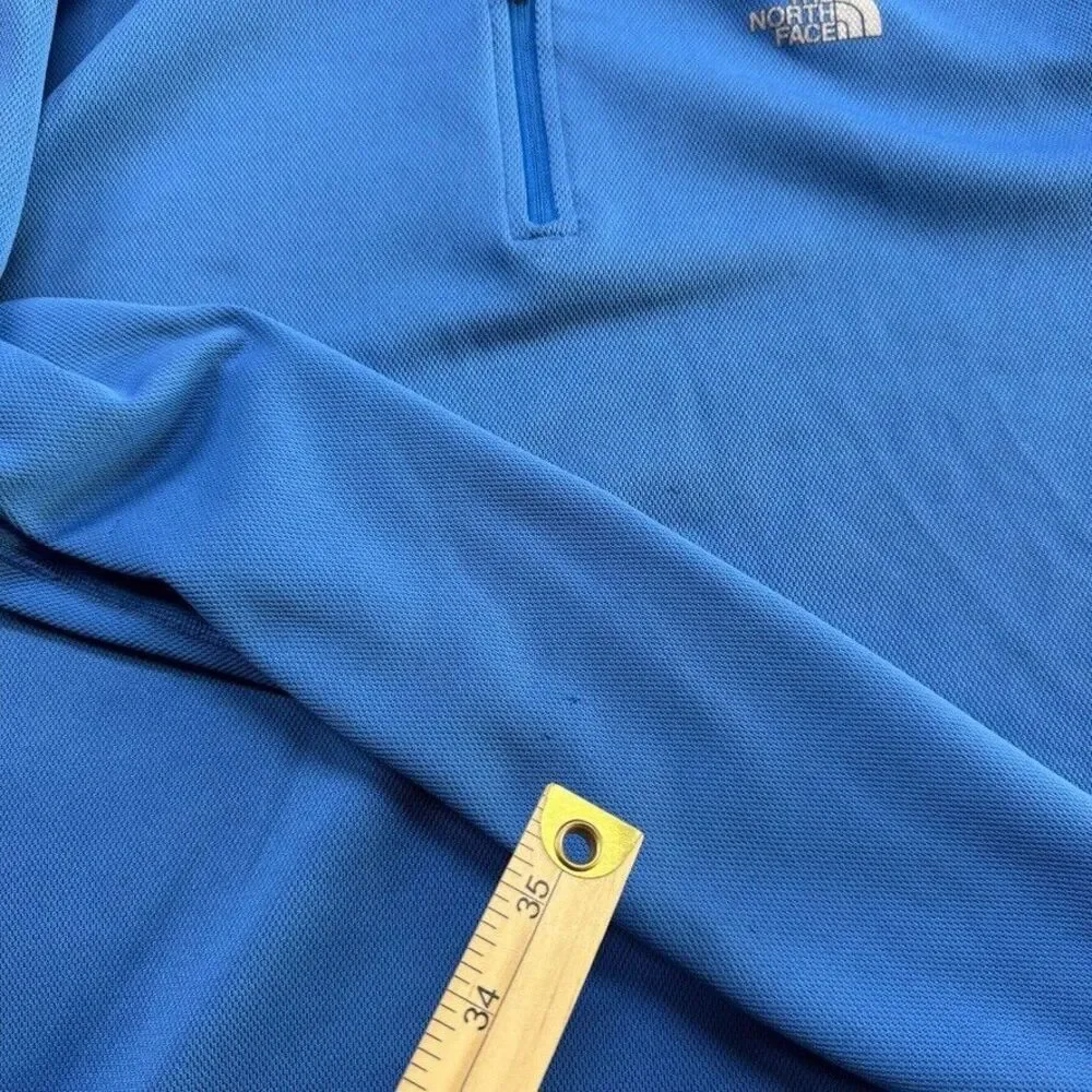 The North Face Quarter Zip Pullover Sweatshirt Mens Blue Large‎ Casual Outdoor